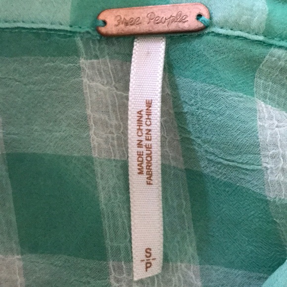 🌟2XHP🌟Free People Boxy Gingham Check Top - Picture 7 of 7